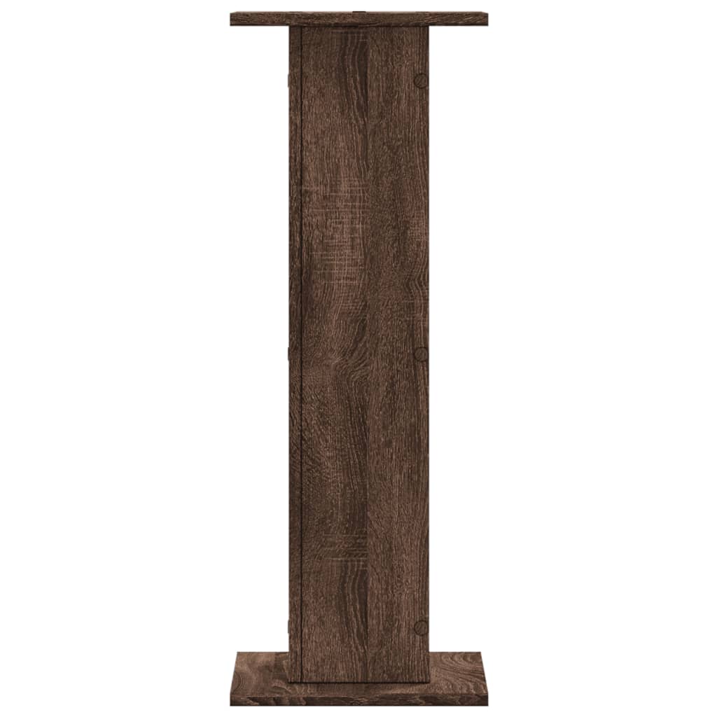 vidaXL Plant Stands 2 pcs Brown Oak 30x30x80 cm Engineered Wood