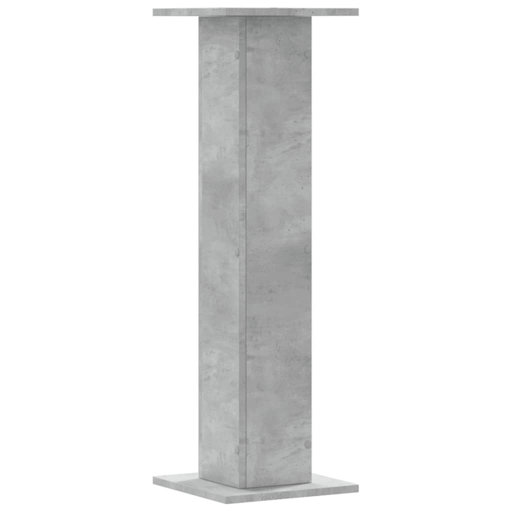 vidaXL Plant Stands 2 pcs Concrete Grey 30x30x95 cm Engineered Wood