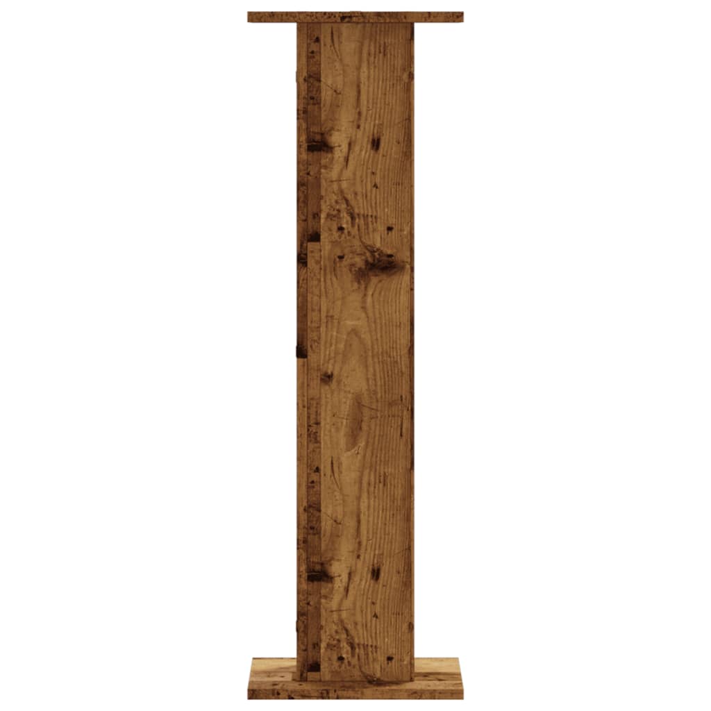 vidaXL Plant Stands 2 pcs Old Wood 30x30x95 cm Engineered Wood