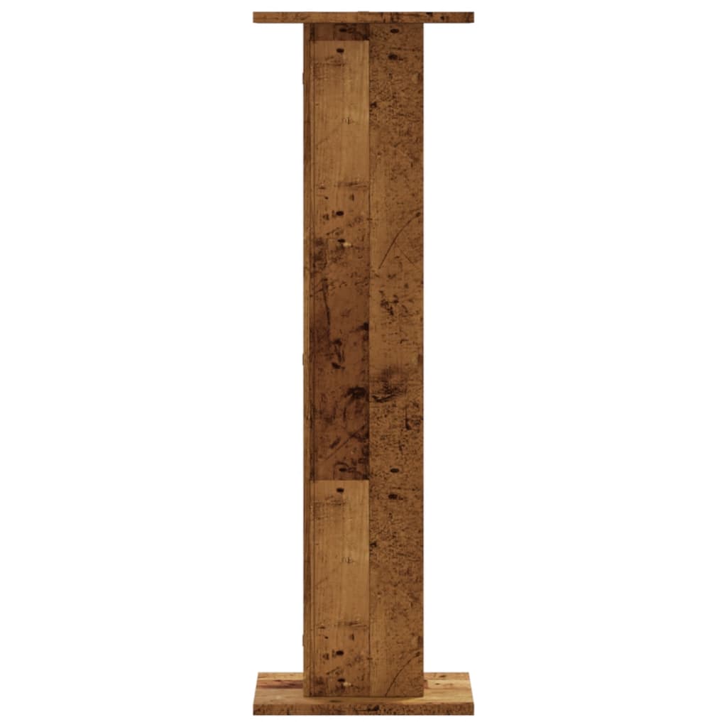 vidaXL Plant Stands 2 pcs Old Wood 30x30x95 cm Engineered Wood