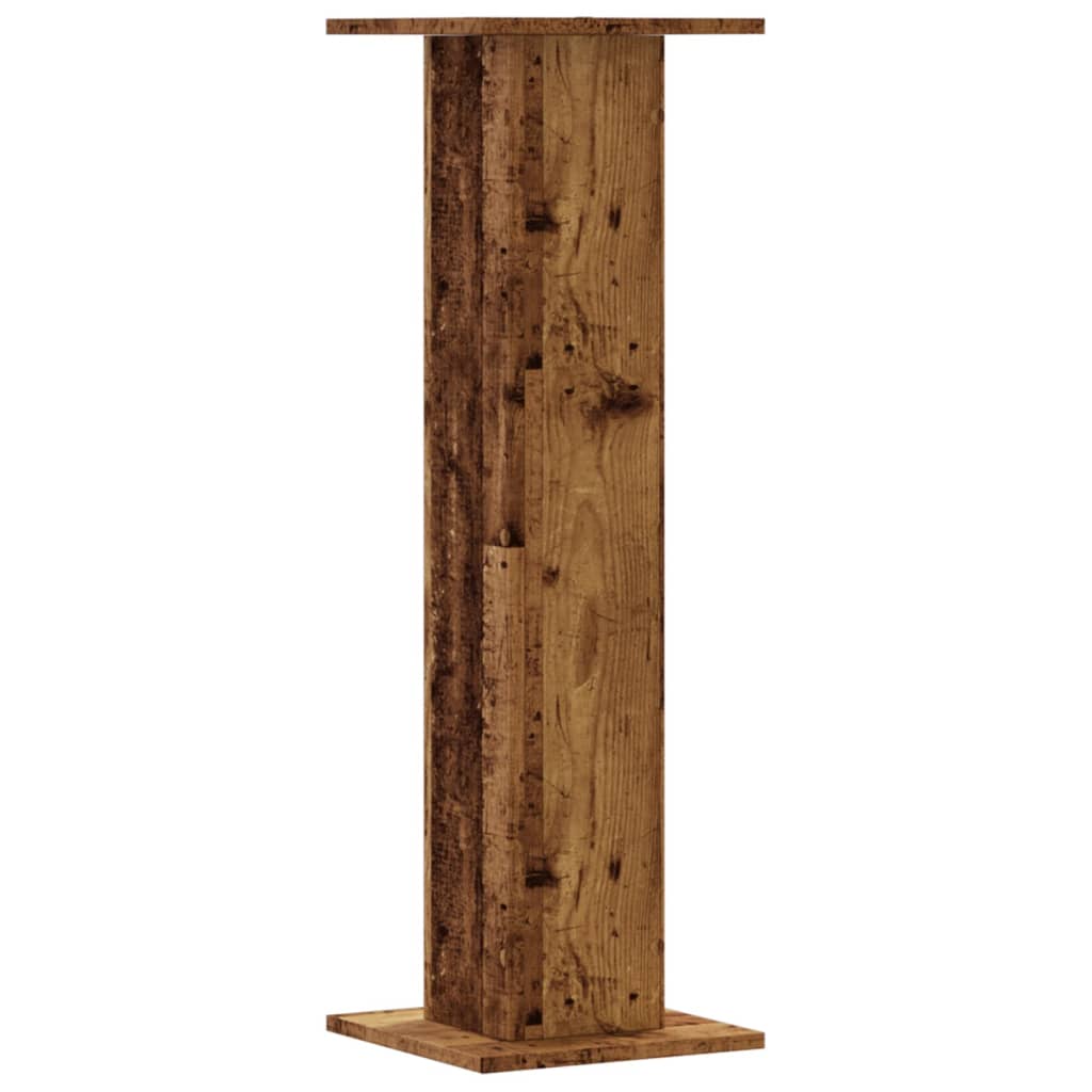 vidaXL Plant Stands 2 pcs Old Wood 30x30x95 cm Engineered Wood