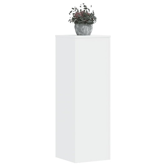 vidaXL Plant Stands 2 pcs White 33x33x100 cm Engineered Wood