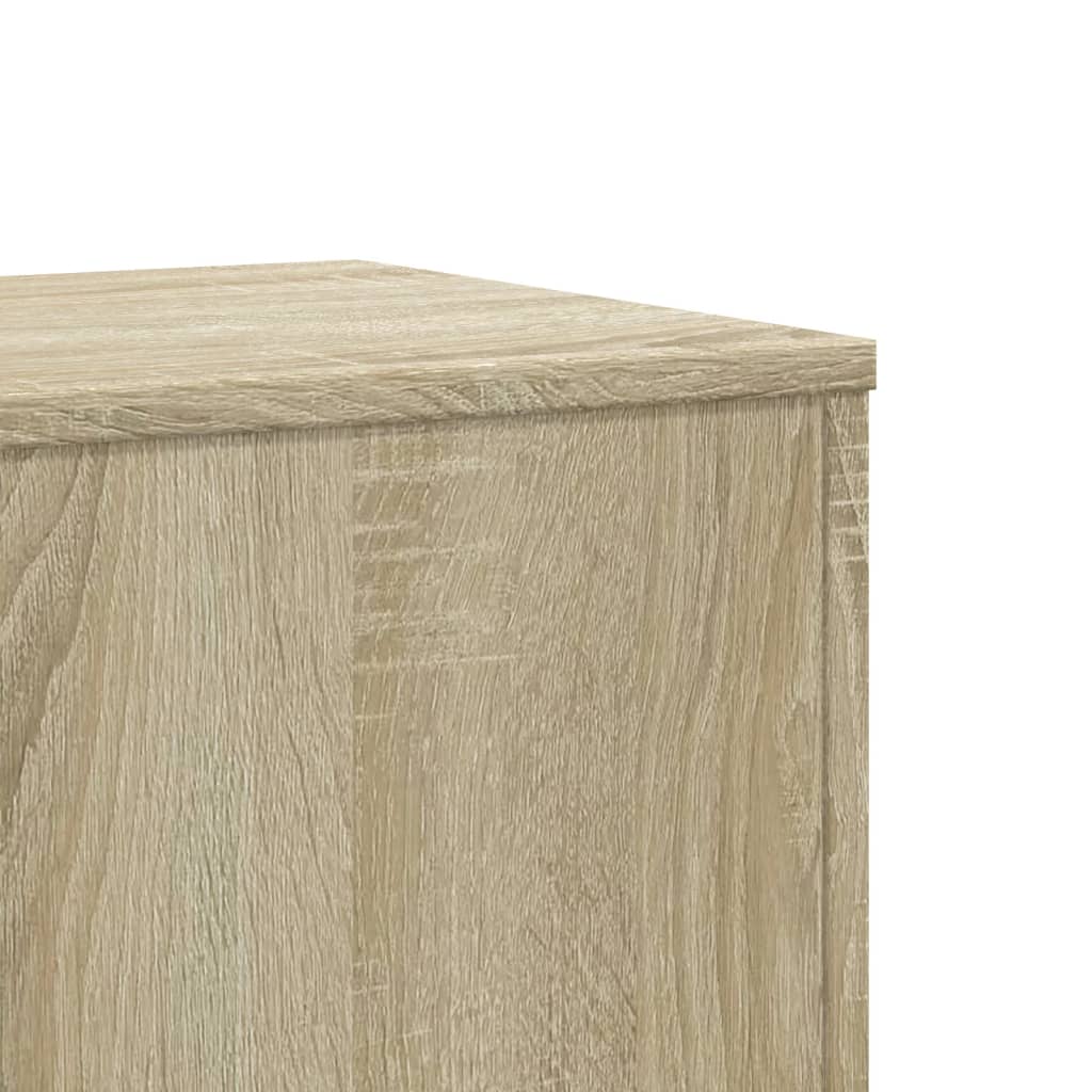 vidaXL Plant Stands 2 pcs Sonoma Oak 33x33x100 cm Engineered Wood