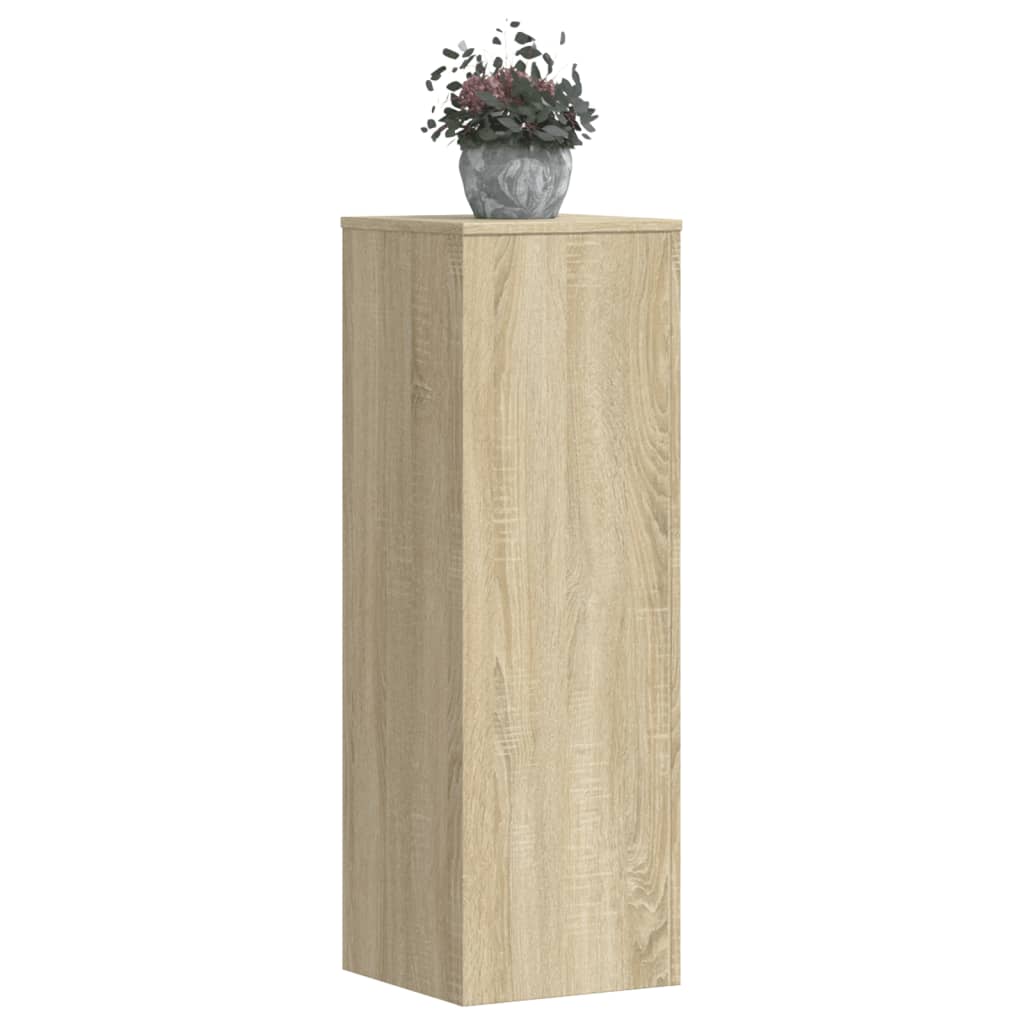 vidaXL Plant Stands 2 pcs Sonoma Oak 33x33x100 cm Engineered Wood