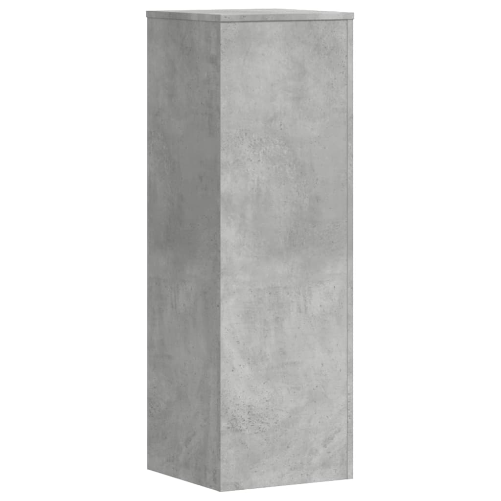 vidaXL Plant Stands 2 pcs Concrete Grey 33x33x100 cm Engineered Wood