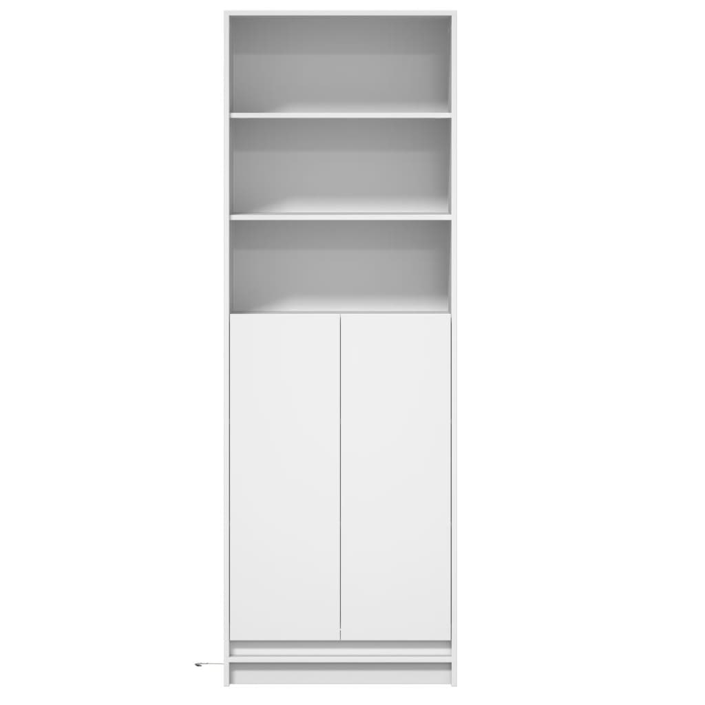 Highboard with LED White 69x32,5x200 cm Engineered Wood