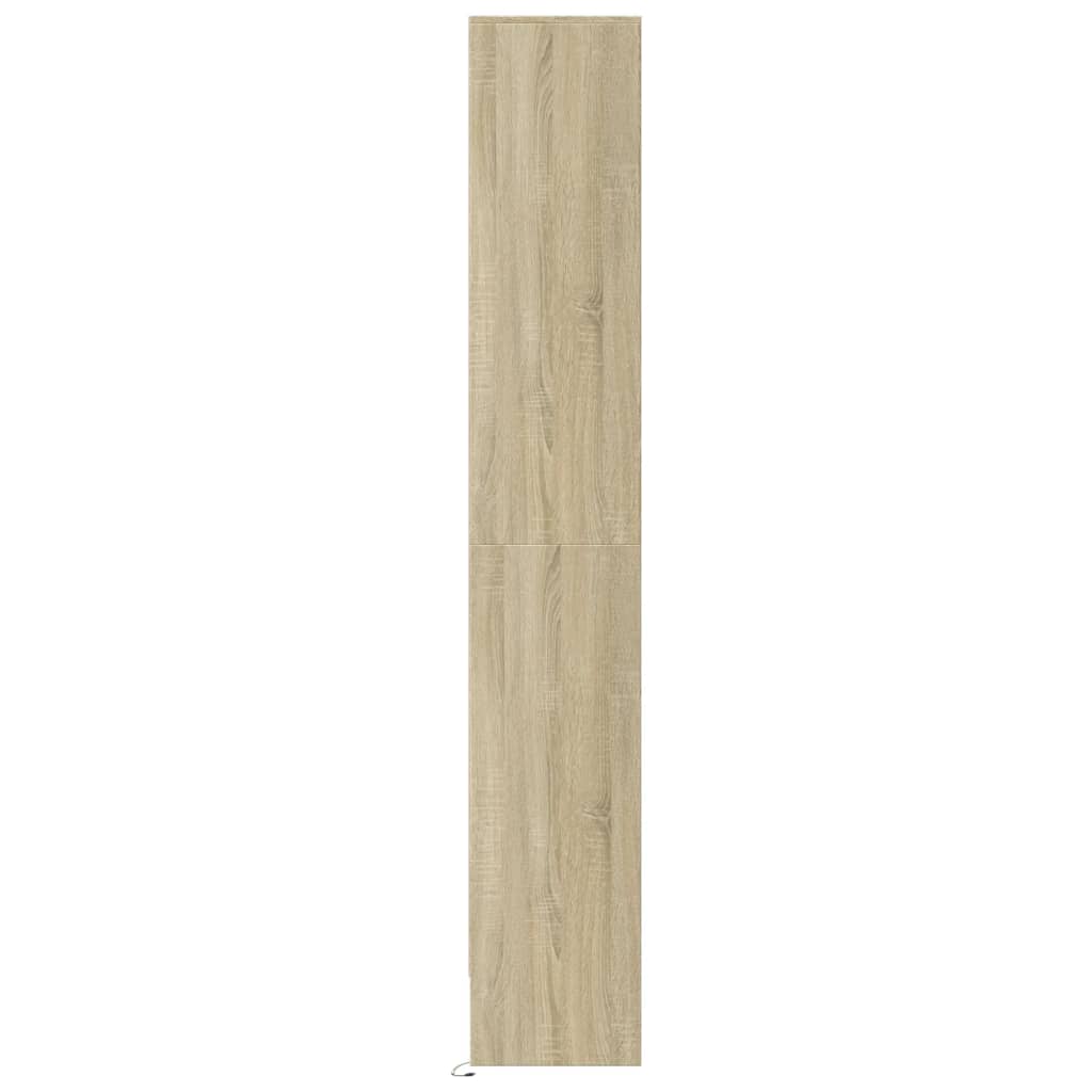 Highboard with LED Sonoma Oak 69x32.5x200 cm Engineered Wood