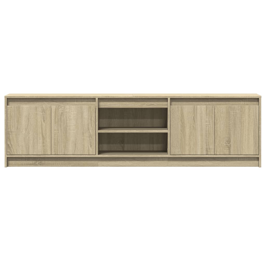 vidaXL TV Cabinet with LED Sonoma Oak 180x34x50 cm Engineered Wood