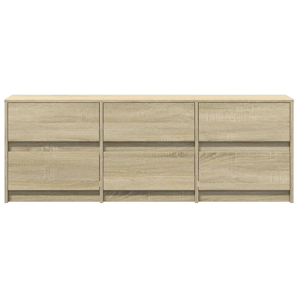 vidaXL TV Cabinet with LED Sonoma Oak 140x34x50 cm Engineered Wood