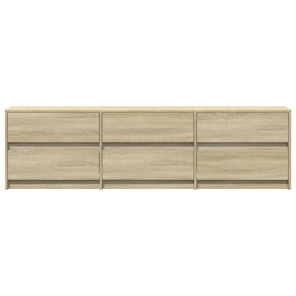 vidaXL TV Cabinet with LED Sonoma Oak 180x34x50 cm Engineered Wood