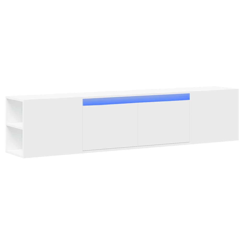 TV Wall Cabinet with LED White 180x31x39,5 cm