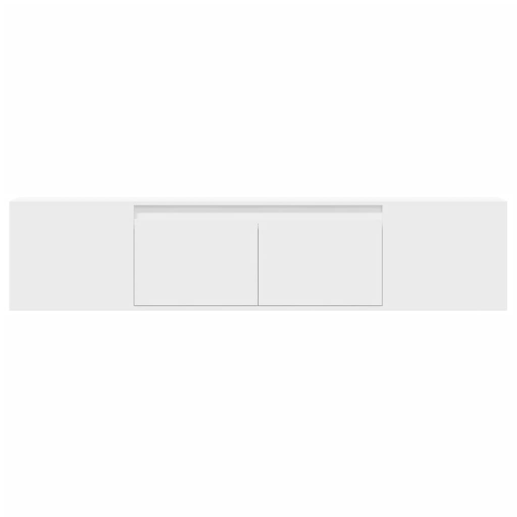 TV Wall Cabinet with LED White 180x31x39,5 cm