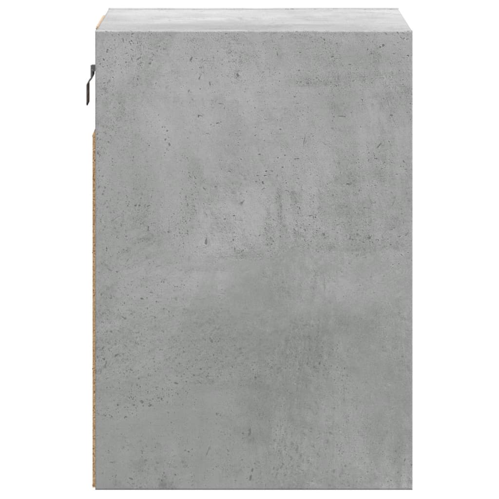 vidaXL Wall-mounted Bedside Cabinets with LED Lights 2 pcs Concrete Grey