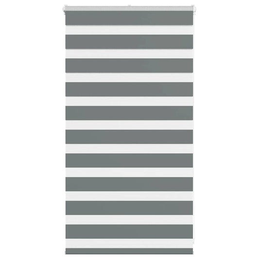 vidaXL Zebra Blind Dark Grey 70x100 cm Fabric Width 65.9 cm Polyester