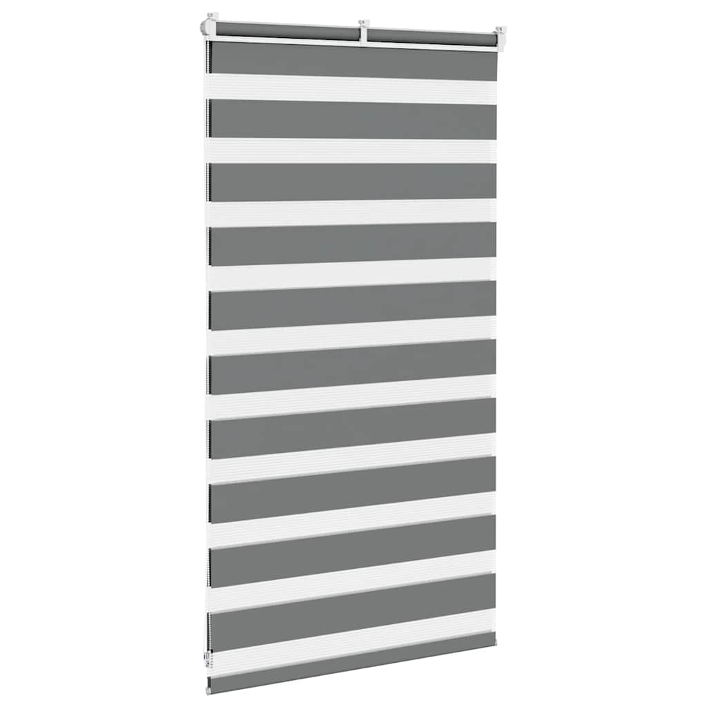 vidaXL Zebra Blind Dark Grey 70x100 cm Fabric Width 65.9 cm Polyester