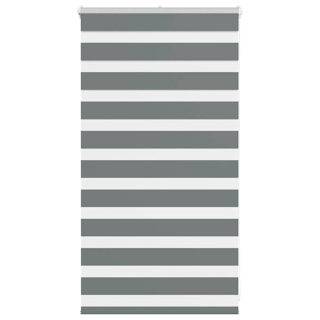 vidaXL Zebra Blind Dark Grey 75x100 cm Fabric Width 70.9 cm Polyester