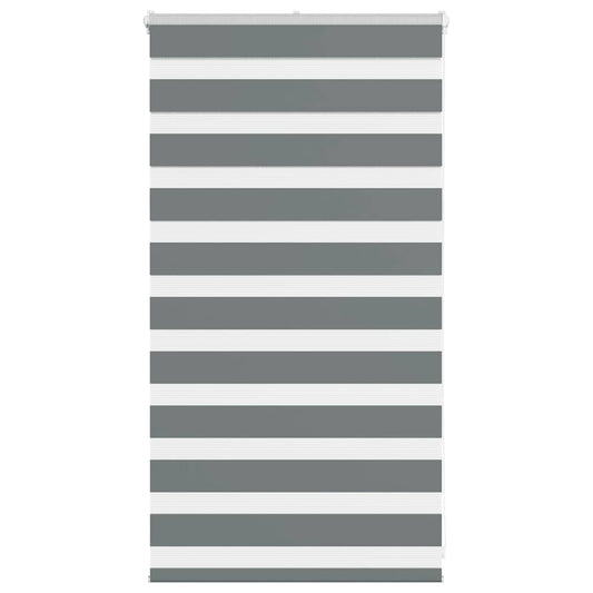 vidaXL Zebra Blind Dark Grey 75x100 cm Fabric Width 70.9 cm Polyester