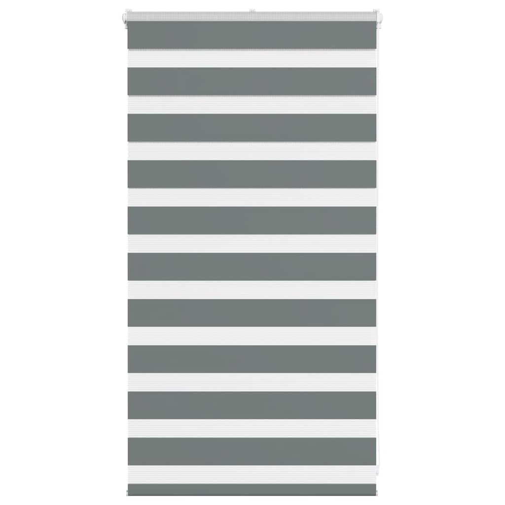 vidaXL Zebra Blind Dark Grey 80x100 cm Fabric Width 75.9 cm Polyester