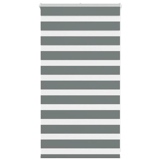 vidaXL Zebra Blind Dark Grey 80x100 cm Fabric Width 75.9 cm Polyester