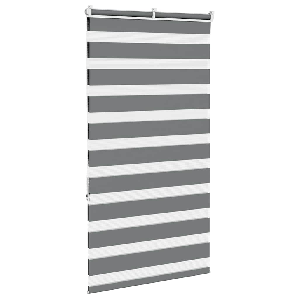 vidaXL Zebra Blind Dark Grey 70x150 cm Fabric Width 65.9 cm Polyester