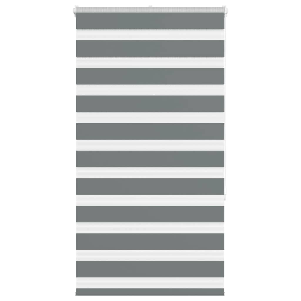 vidaXL Zebra Blind Dark Grey 75x150 cm Fabric Width 70.9 cm Polyester