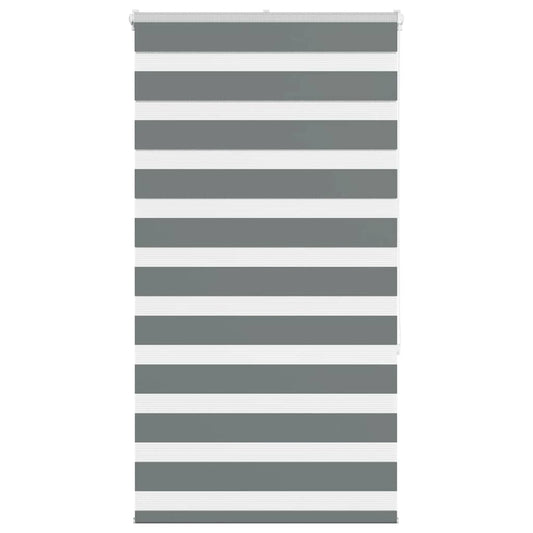 vidaXL Zebra Blind Dark Grey 85x150 cm Fabric Width 80.9 cm Polyester