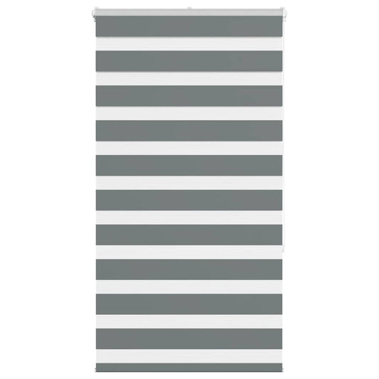 vidaXL Zebra Blind Dark Grey 90x150 cm Fabric Width 85.9 cm Polyester