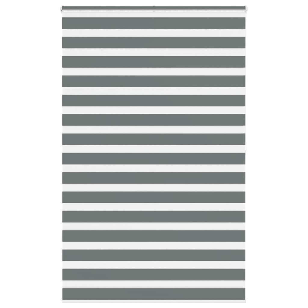 Zebra Blind Dark Grey 145x200 cm Fabric Width 140.9 cm Polyester