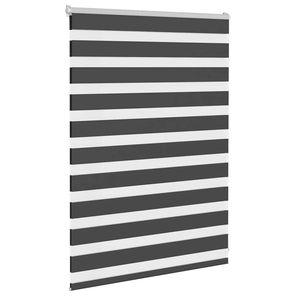 vidaXL Zebra Blind Black 95x100 cm Fabric Width 90.9 cm Polyester