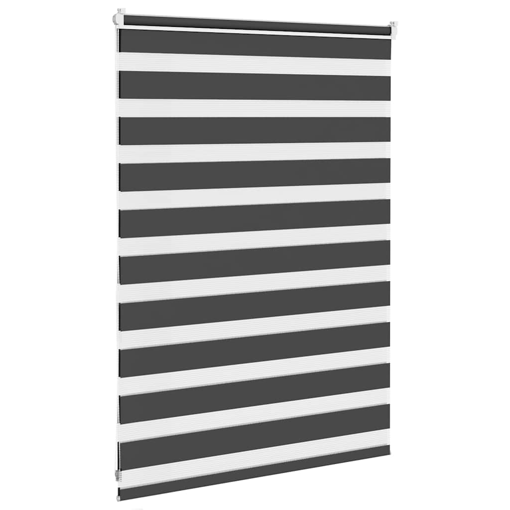 vidaXL Zebra Blind Black 95x100 cm Fabric Width 90.9 cm Polyester