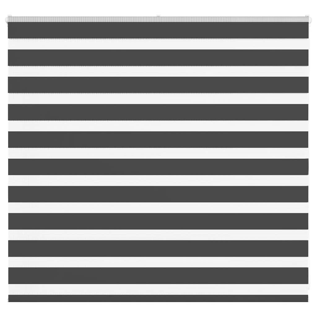 vidaXL Zebra Blind Black 155x100 cm Fabric Width 150.9 cm Polyester