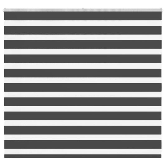 vidaXL Zebra Blind Black 160x100 cm Fabric Width 155.9 cm Polyester