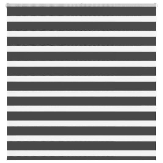 vidaXL Zebra Blind Black 140x150 cm Fabric Width 135.9 cm Polyester