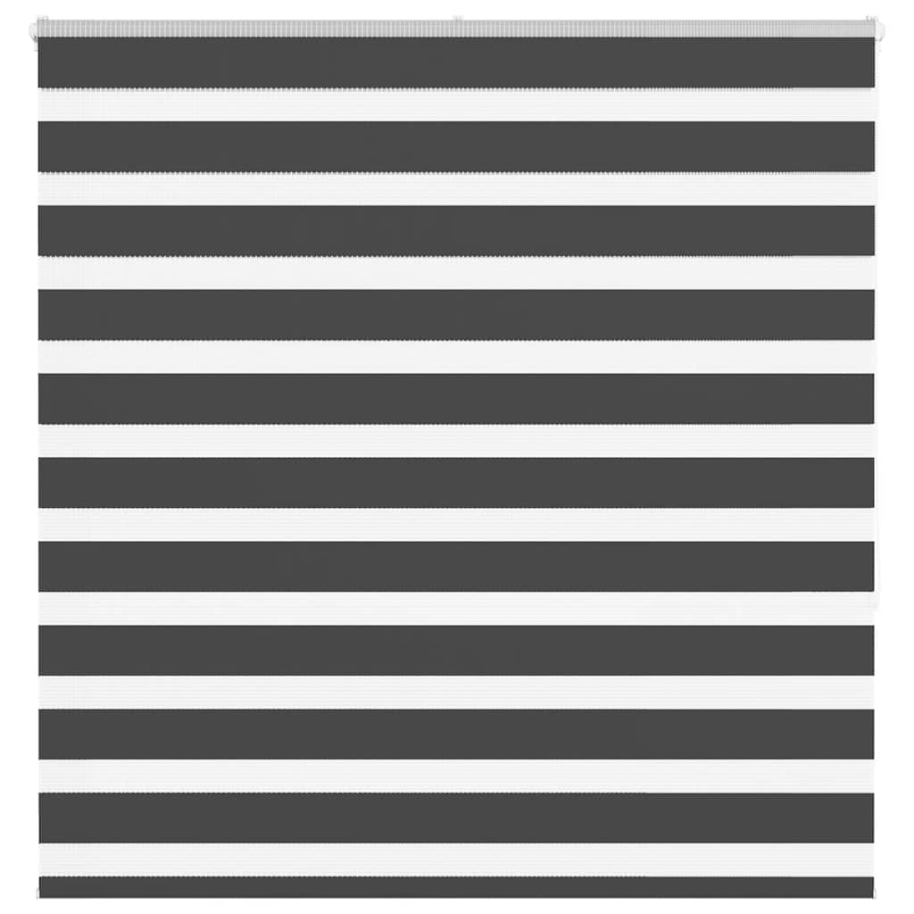 vidaXL Zebra Blind Black 145x150 cm Fabric Width 140.9 cm Polyester