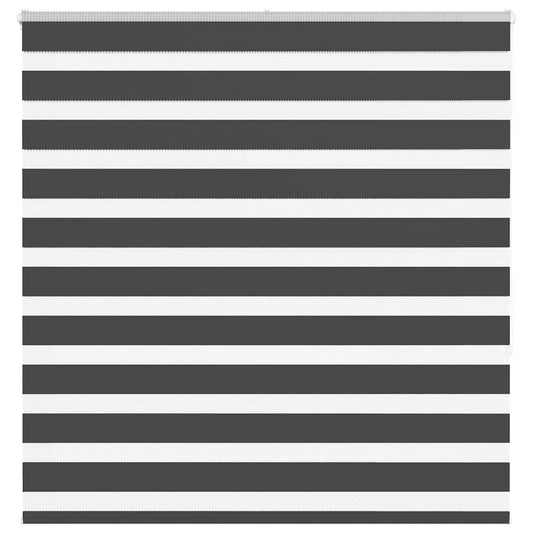 vidaXL Zebra Blind Black 145x150 cm Fabric Width 140.9 cm Polyester