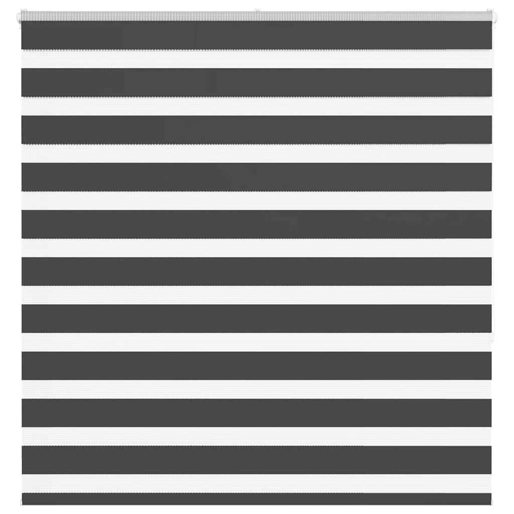 vidaXL Zebra Blind Black 150x150 cm Fabric Width 145.9 cm Polyester