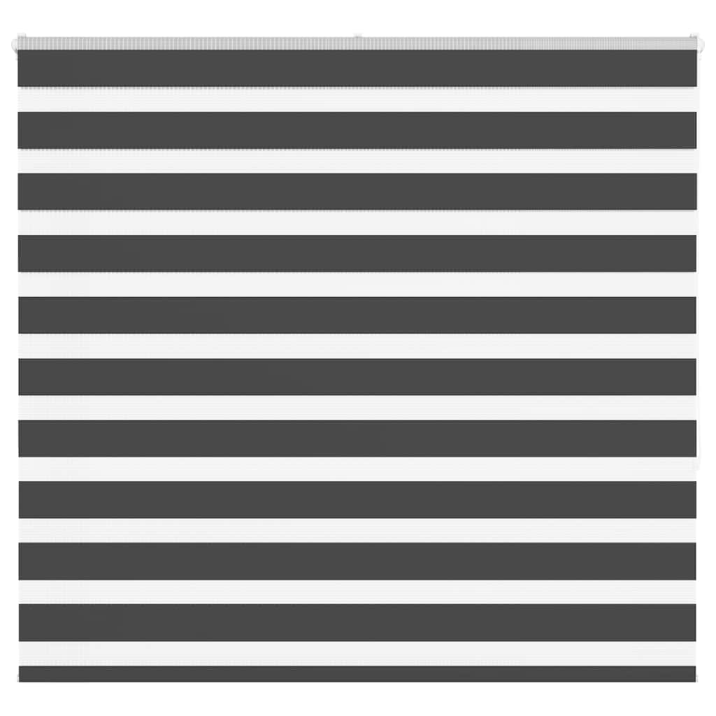 vidaXL Zebra Blind Black 155x150 cm Fabric Width 150.9 cm Polyester