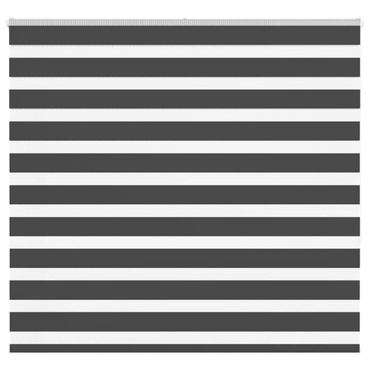 vidaXL Zebra Blind Black 160x150 cm Fabric Width 155.9 cm Polyester