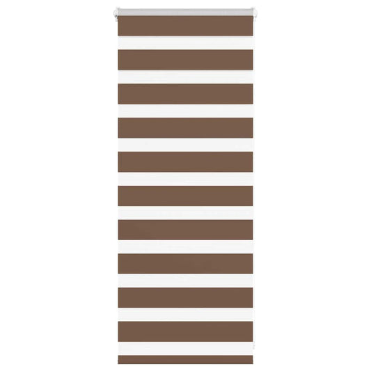 vidaXL Zebra Blind Brown 60x100 cm Fabric Width 55.9 cm Polyester