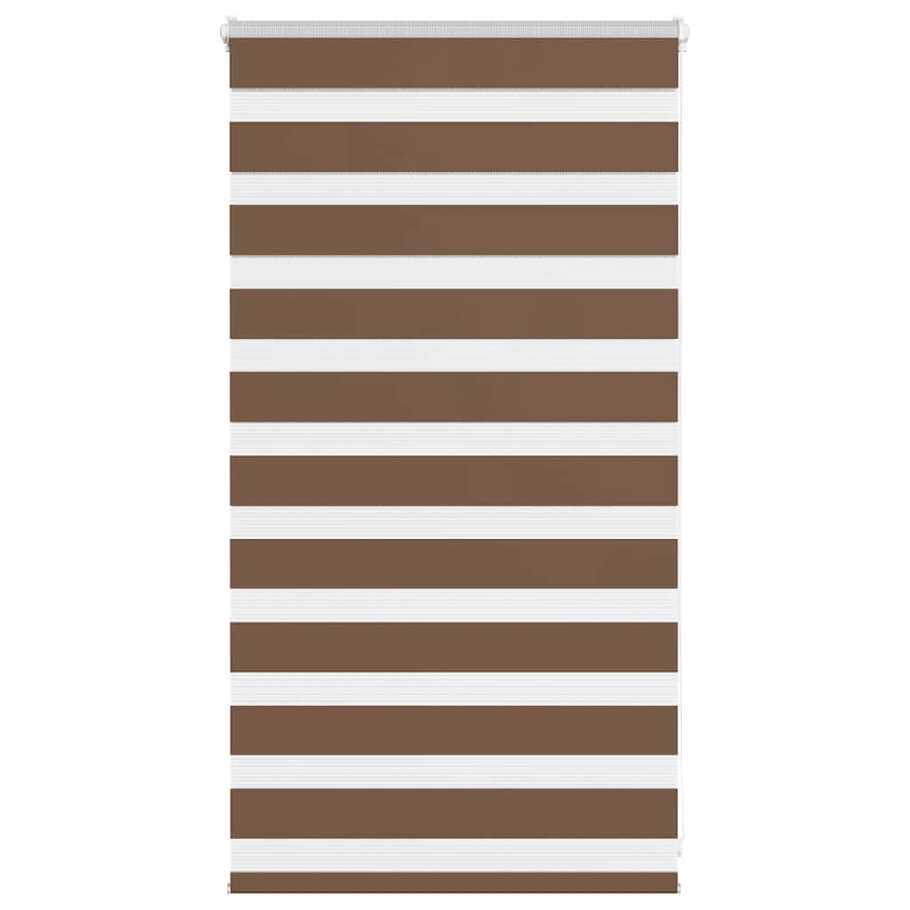 vidaXL Zebra Blind Brown 70x100 cm Fabric Width 65.9 cm Polyester