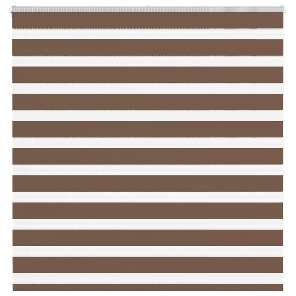 vidaXL Zebra Blind Brown 145x100 cm Fabric Width 140.9 cm Polyester