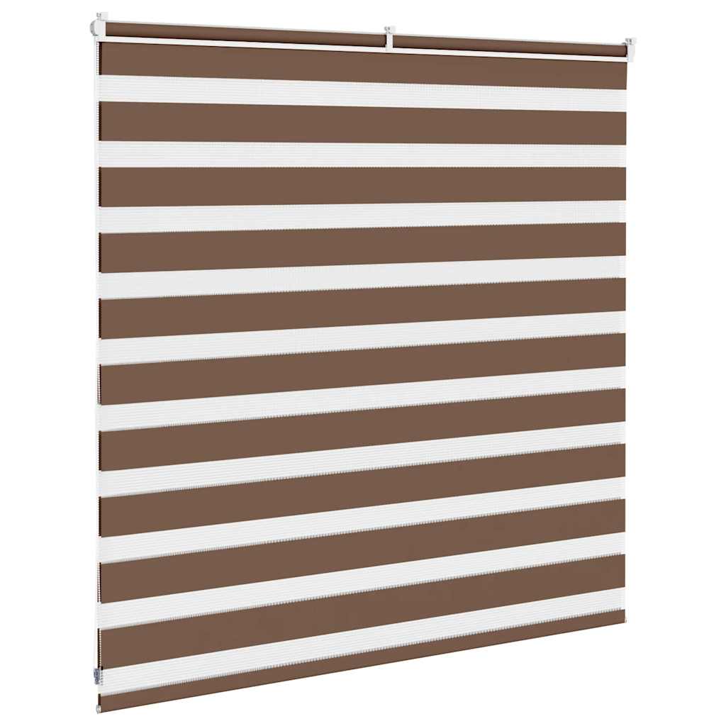 vidaXL Zebra Blind Brown 150x100 cm Fabric Width 145.9 cm Polyester