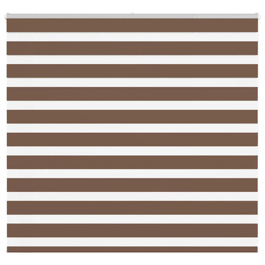 vidaXL Zebra Blind Brown 155x100 cm Fabric Width 150.9 cm Polyester