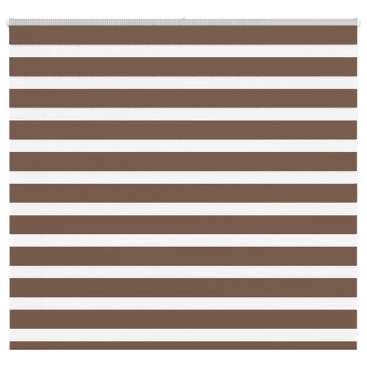 vidaXL Zebra Blind Brown 160x100 cm Fabric Width 155.9 cm Polyester