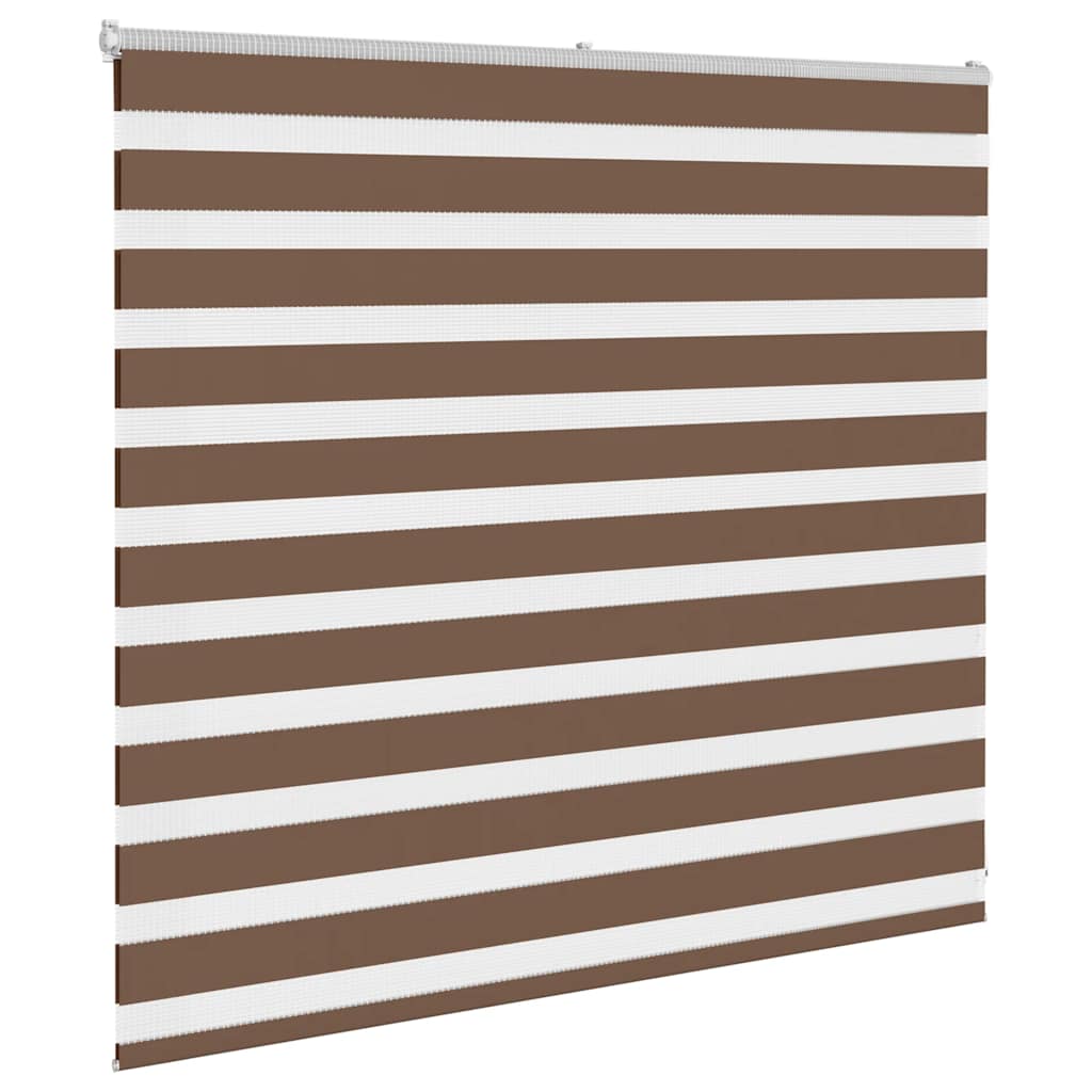 vidaXL Zebra Blind Brown 160x100 cm Fabric Width 155.9 cm Polyester