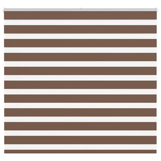 vidaXL Zebra Blind Brown 165x100 cm Fabric Width 160.9 cm Polyester