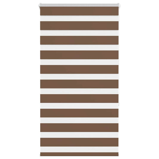 vidaXL Zebra Blind Brown 70x150 cm Fabric Width 65.9 cm Polyester