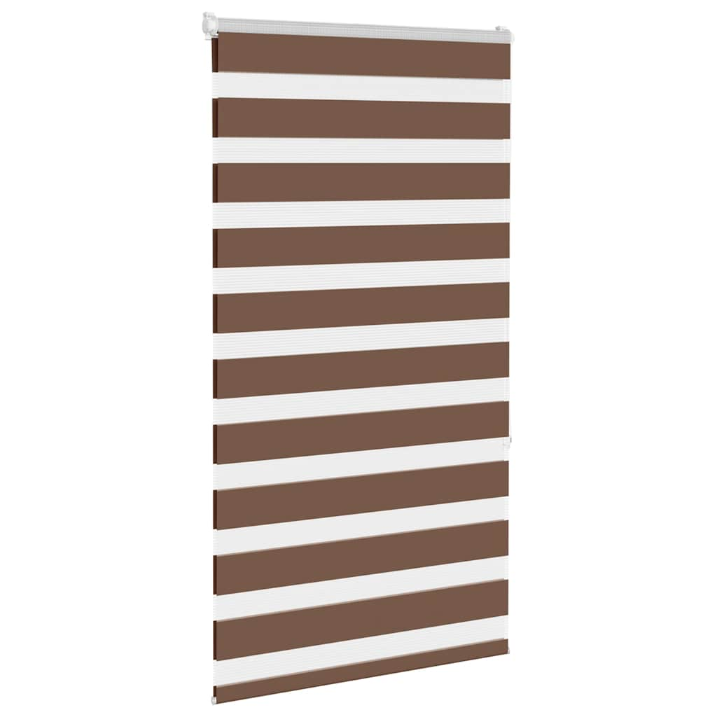 vidaXL Zebra Blind Brown 70x150 cm Fabric Width 65.9 cm Polyester