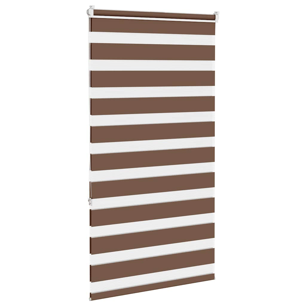 vidaXL Zebra Blind Brown 70x150 cm Fabric Width 65.9 cm Polyester