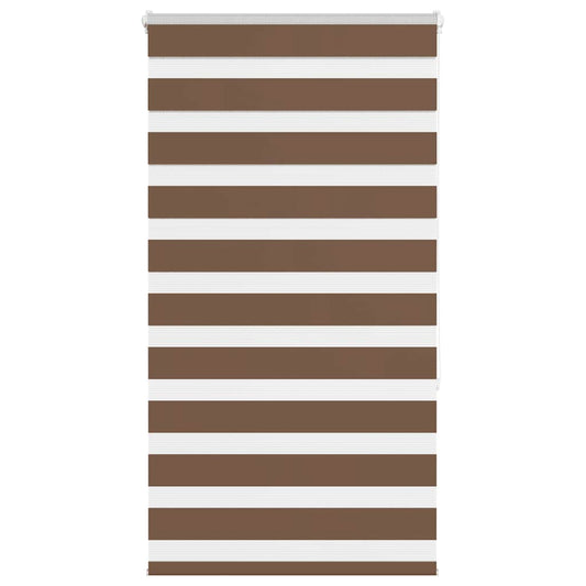 vidaXL Zebra Blind Brown 75x150 cm Fabric Width 70.9 cm Polyester